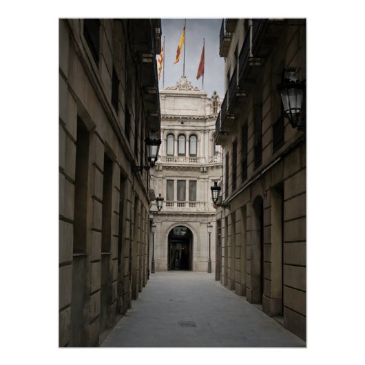 Barcelona Passage — Minimales Licht Poster (Vorderseite)