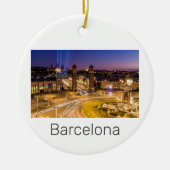 Barcelona Plaza de Espana Catalonia Spain Sunset Keramik Ornament (Vorne)