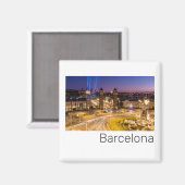Barcelona Plaza de Espana Catalonia Spain Sunset Magnet (Vorderseite/Rückseite)
