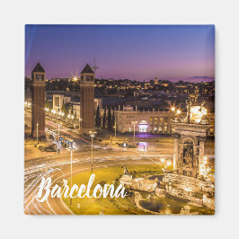 Barcelona Plaza de Espana Katalonien Spanien Sunse Magnet