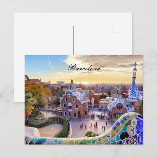 BARCELONA POSTCARD POSTKARTE (Vorne/Hinten)
