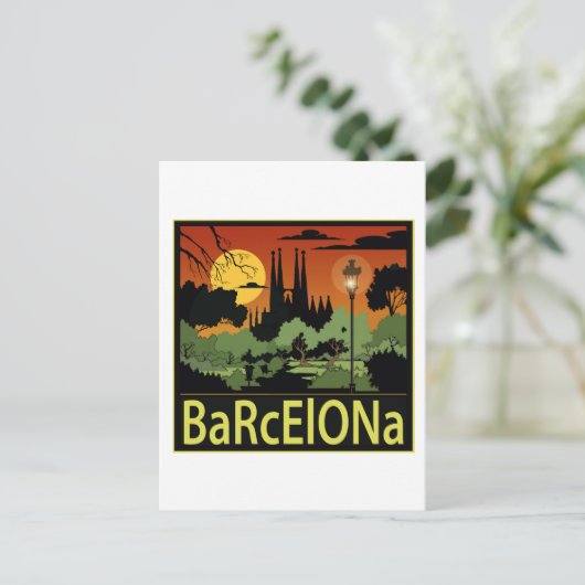 Barcelona Postkarte (Stehend Vorderseite)