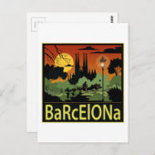 Barcelona Postkarte (Vorne/Hinten)