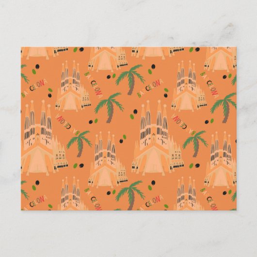 Barcelona Postkarte (Vorderseite)