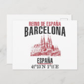 Barcelona Postkarte (Vorne/Hinten)