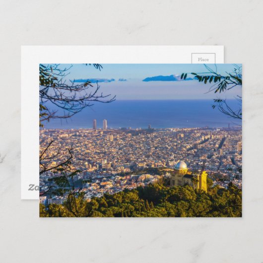 Barcelona Postkarte (Vorne/Hinten)