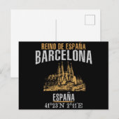 Barcelona Postkarte (Vorne/Hinten)
