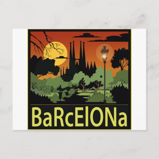 Barcelona Postkarte (Vorderseite)