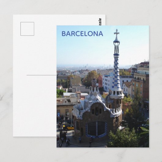 Barcelona Postkarte (Vorne/Hinten)
