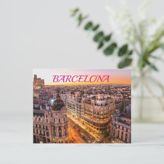Barcelona Postkarte (Stehend Vorderseite)