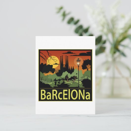 Barcelona Postkarte (Stehend Vorderseite)