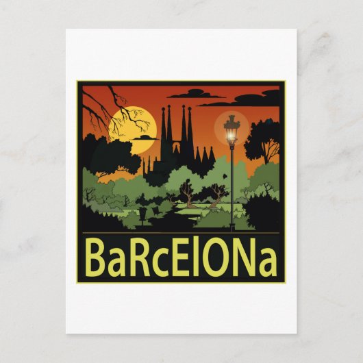 Barcelona Postkarte (Vorderseite)