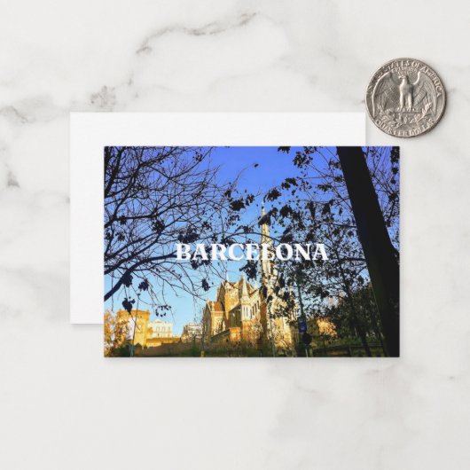 Barcelona Postkarte (Vorderseite/Rückseite Beispiel)