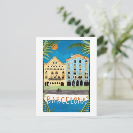 Barcelona Postkarte (Stehend Vorderseite)