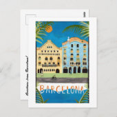 Barcelona Postkarte (Vorne/Hinten)