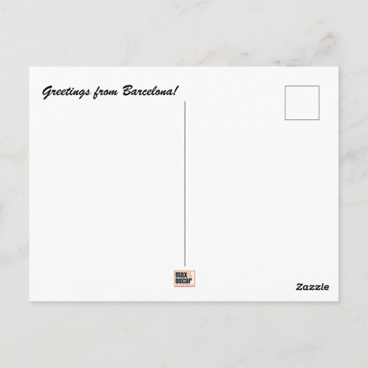 Barcelona Postkarte (Rückseite)