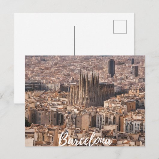 Barcelona Postkarte (Vorne/Hinten)