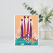 Barcelona Postkarte (Stehend Vorderseite)
