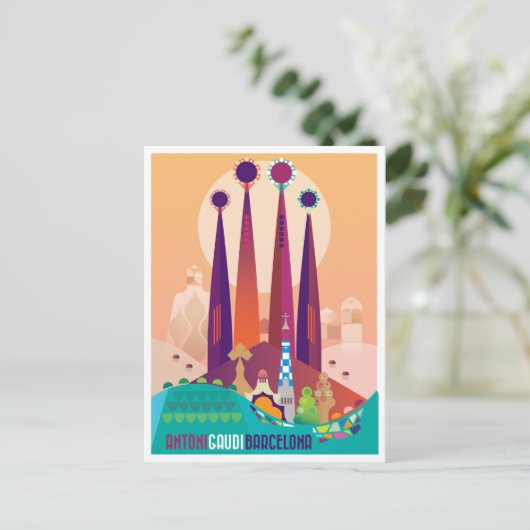 Barcelona Postkarte (Stehend Vorderseite)