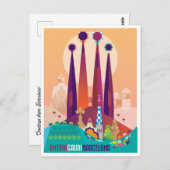 Barcelona Postkarte (Vorne/Hinten)