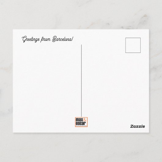 Barcelona Postkarte (Rückseite)