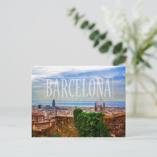 Barcelona Postkarte (Stehend Vorderseite)