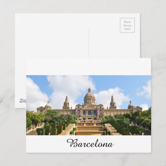 Barcelona Postkarte (Vorne/Hinten)