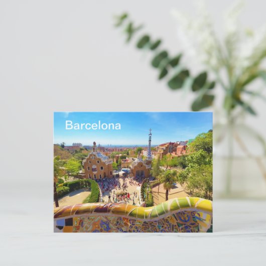 Barcelona Postkarte (Stehend Vorderseite)