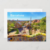 Barcelona Postkarte (Vorne/Hinten)