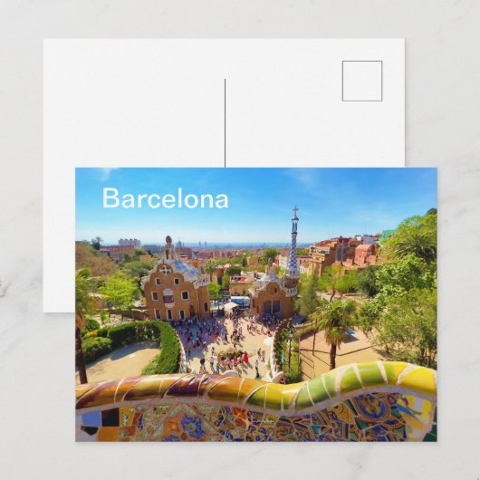 Barcelona Postkarte (Vorne/Hinten)
