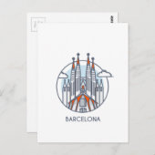 Barcelona Postkarte (Vorne/Hinten)