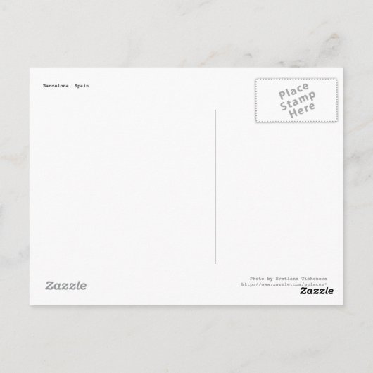 Barcelona Postkarte (Rückseite)