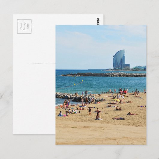 Barcelona Postkarte (Vorne/Hinten)