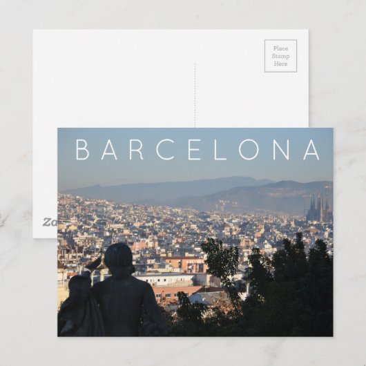 Barcelona Postkarte (Vorne/Hinten)