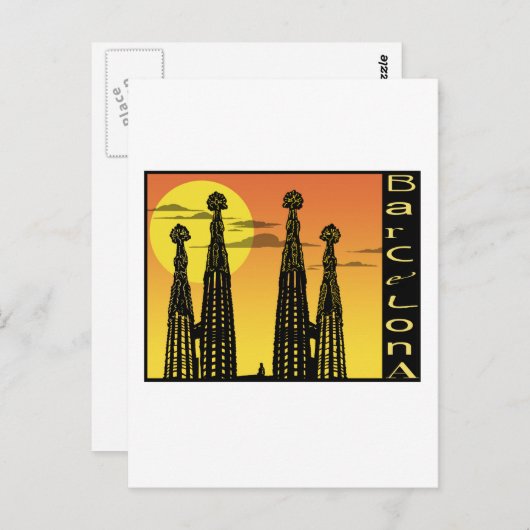 Barcelona Postkarte (Vorne/Hinten)