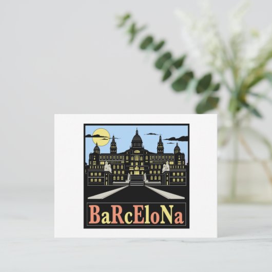 Barcelona Postkarte (Stehend Vorderseite)