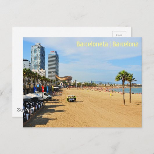 Barcelona Postkarte (Vorne/Hinten)