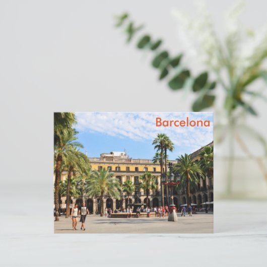 Barcelona Postkarte (Stehend Vorderseite)
