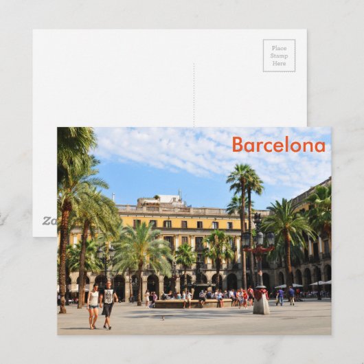 Barcelona Postkarte (Vorne/Hinten)