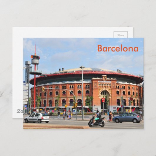 Barcelona Postkarte (Vorne/Hinten)
