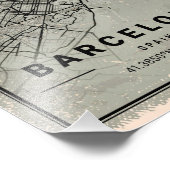 Barcelona Print Poster Canvas Spwird (Ecke)
