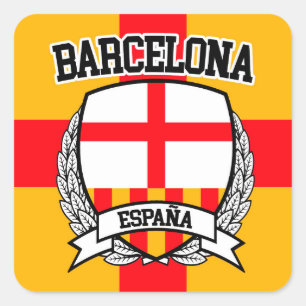 Barcelona Quadratischer Aufkleber