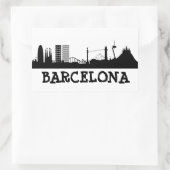Barcelona Rechteckiger Aufkleber (Tasche)