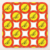 Barcelona Rechteckiger Pappuntersetzer (Vorderseite)