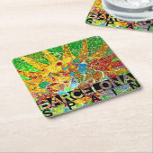 Barcelona Rechteckiger Pappuntersetzer (angewinkelt)