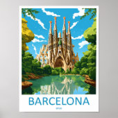 Barcelona Reise Druck Wandkunst Barcelona Wand Han Poster (Vorne)