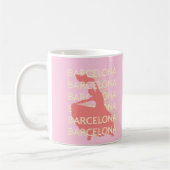 Barcelona Reisen Kunst, Rosa, Pastel Kaffeetasse (Links)