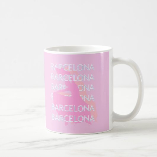 Barcelona Reisen Kunst, Spanien, Pastel, Rosa Kaffeetasse (Rechts)
