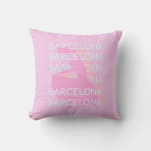 Barcelona Reisen Kunst, Spanien, Pastel, Rosa Kissen