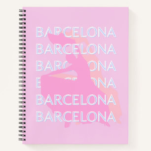 Barcelona Reisen Kunst, Spanien, Pastel, Rosa Notizblock